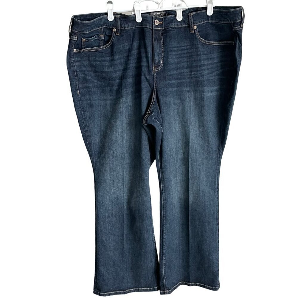 TORRID Mid Rise Jeans Slim Boot Stretch Denim Dark Wash Women's 28R